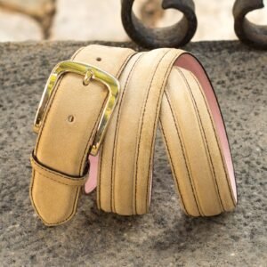 Venice Belt in Sand Lux Suede