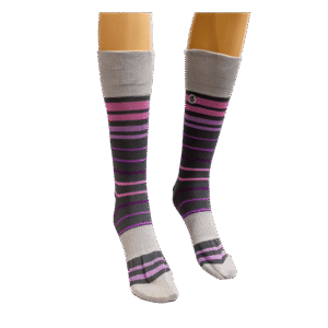 Knee High Socks With Grey Stripes